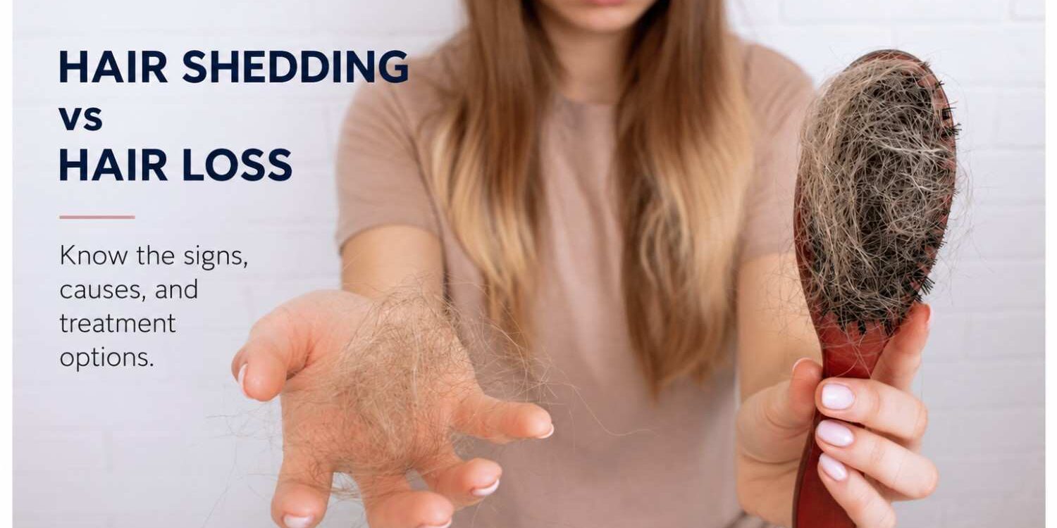 hair shedding vs hair loss