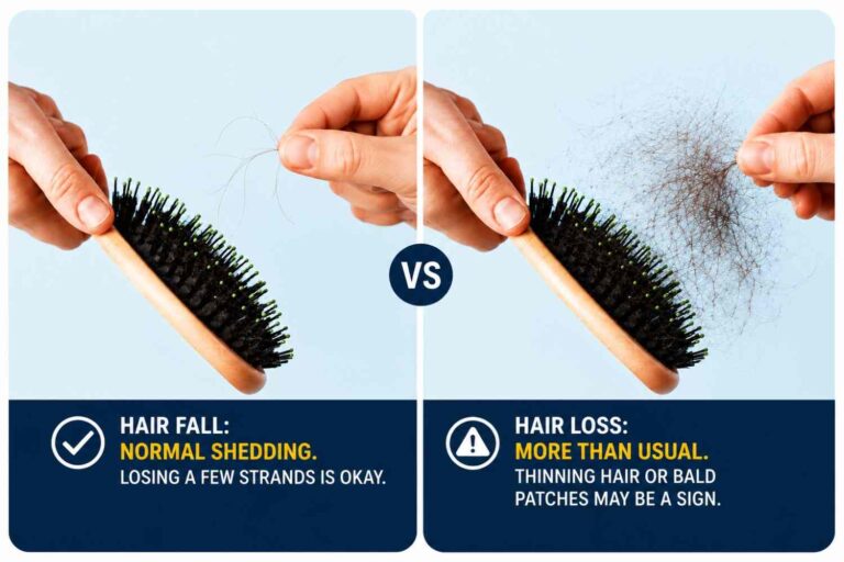 hair loss vs hair fall